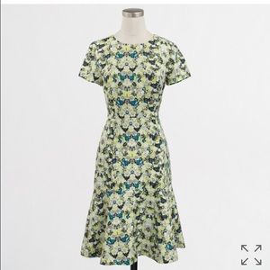 J. Crew Knee Length Cap Sleeve Floral Dress size 2